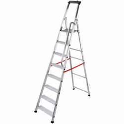 L'escabeau professionnel 8 marches Hailo Alu Pro L'escabeau Alu Pro 8 marches marches permet d'accéder à une hauteur maximale ...
