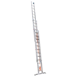 Hailo - Echelle coulissante à corde professionnelle 3 plans 3x12 échelons 8m/8,4m en alu Trio