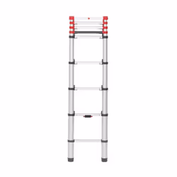 Hailo 7113-092 échelle Echelle télescopique Aluminium, Noir, Rouge