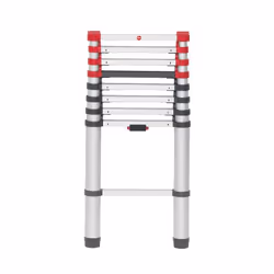 Hailo 7113-092 échelle Echelle télescopique Aluminium, Noir, Rouge