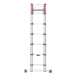 Hailo 7113-112 échelle Echelle télescopique Aluminium, Noir, Rouge