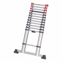 Hailo 7113-132 échelle Echelle télescopique Aluminium, Noir, Rouge