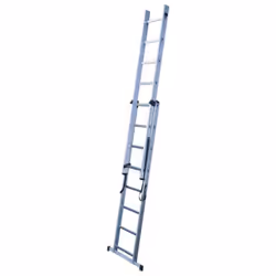 Echelle transformable classic aluminium 2x8 échelons. Echelons sertis monoblocs. Base rapportée pour plus de stabilité. Haute ...