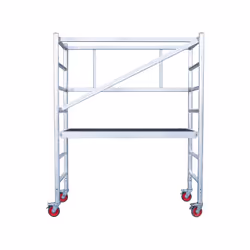 Echafaudage en aluminium Verrouillage automatique Revêtements anti-dérapants Hauteur max : 2m90 Utilisable à l’intérieur et e ...