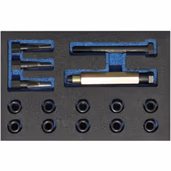 Coffret de réparation pour bougie de préchauffage M10 x 1,0 Ce kit vous servira à réparer les filetages endommagés de bougies ...