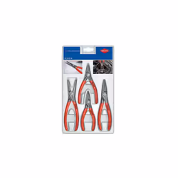 Jeu de 4 pinces à Circlips KNIPEX Pointes imperdables en acier à ressort comprimé, insérées et embouties dans les becs, sans  ...