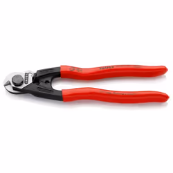Coupe-câbles acier KNIPEX Pour fil d'acier mi-dur jusqu'à Ø 5 mm. Par exemple câbles de frein, mais aussi pour câbles et acie ...