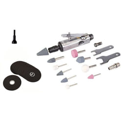 Mini meuleuse pneumatique avec accessoires et disques