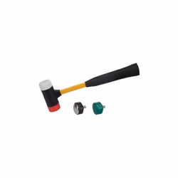 Maillet 4 têtes interchangeables Maillet polyvalent à 4 têtes interchangeables 3 têtes en plastique anti-marquage (blanc - do ...