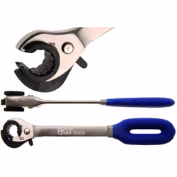 Clé à tuyauter à cliquet rotatif de 8 mm. Solution idéale pour le serrage ou le desserrage des écrous sur tuyau. Moyeu rotati ...