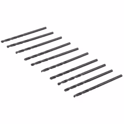 Forets (mèches) en acier super rapide HSS-R forgé laminé. 10 forets de 2.5 mm Fabriqué selon la norme DIN338 avec angle de po ...