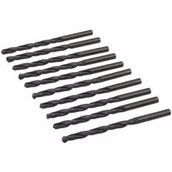 Forets (mèches) en acier super rapide HSS-R forgé laminé. 10 forets de 5.5 mm Fabriqué selon la norme DIN338 avec angle de po ...