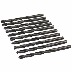 Forets (mèches) en acier super rapide HSS-R forgé laminé. 10 forets de 6.5 mm Fabriqué selon la norme DIN338 avec angle de po ...