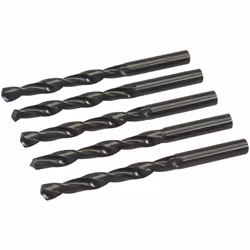 Forets (mèches) en acier super rapide HSS-R forgé laminé. 5 forets de 10 mm Fabriqué selon la norme DIN338 avec angle de poin ...