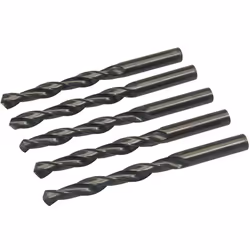 Forets (mèches) en acier super rapide HSS-R forgé laminé. 5 forets de 12 mm Fabriqué selon la norme DIN338 avec angle de poin ...