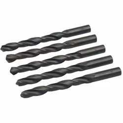 Forets (mèches) en acier super rapide HSS-R forgé laminé. 5 forets de 13 mm Fabriqué selon la norme DIN338 avec angle de poin ...