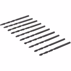Forets (mèches) en acier super rapide HSS-R forgé laminé. 10 forets de 3.2 mm Fabriqué selon la norme DIN338 avec angle de po ...