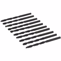 Forets (mèches) en acier super rapide HSS-R forgé laminé. 10 forets de 4.5 mm Fabriqué selon la norme DIN338 avec angle de po ...