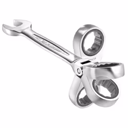 Clé mixte à cliquet articulé de 11 mm Permet d'atteindre les écrous difficiles d'accès Mécanisme à cliquet compact et réversi ...
