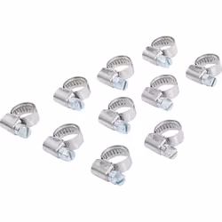 COLLIER DE DURITE EN INOX Serrage de Ø 8 à Ø 12 mm Bande pleine Largeur 9 mm Vis avec tête de 6 pans de 7 mm, fente tournevis ...