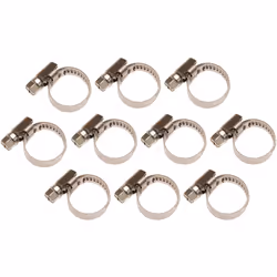COLLIER DE DURITE EN INOX Serrage de Ø 10 à Ø 16 mm Bande pleine Largeur 9 mm Vis avec tête de 6 pans de 7 mm, fente tournevi ...