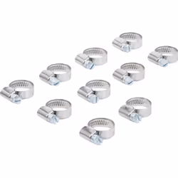COLLIER DE DURITE EN INOX Serrage de Ø 12 à Ø 20 mm Bande pleine Largeur 9 mm Vis avec tête de 6 pans de 7 mm, fente tournevi ...