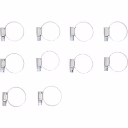 COLLIER DE DURITE EN INOX Serrage de Ø 20 à Ø 32 mm Bande pleine Largeur 9 mm Vis avec tête de 6 pans de 7 mm, fente tournevi ...