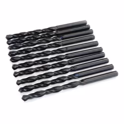 Forets (mèches) en acier super rapide HSS-R forgé laminé. 10 forets de 5.2 mm Fabriqué selon la norme DIN338 avec angle de po ...