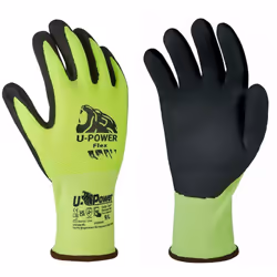 Gants de travail U-POWER, Modèle Flex TAILLE 9 = L Gant de sécurité résistant à l'abrasion, contre les risques mécaniques et  ...