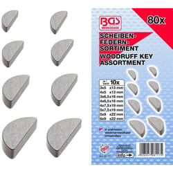 Clavettes demi-lune - assortiment de 80 clavettes