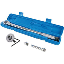 Silverline - Cle dynamometrique 1/2 + cle de serrage angulaire 1/2 + accessoires