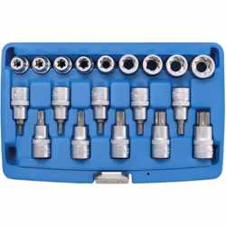 Coffret douilles et embouts Torx BGS Comprend : - Douilles Torx : E10 - E11 -E12 - E14 - E16 - E18 - E20 - E22 - E24 - Embout ...