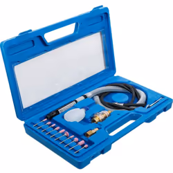 Coffret meuleuse pneumatique de précision type Dremel Informations techniques : Pression optimale d'utilisation = 6,2 bars. R ...