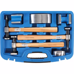 Mallette d'outils professionnels pour carrosserie Contient 7 outils dont 3 marteaux de carrossier avec manche en Hickory (1 m ...