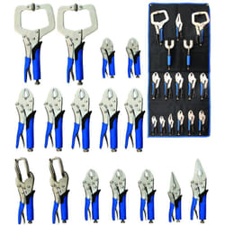 Bgs Technic - Jeu de 16 pinces etau carrossier bgs- rondes - de soudure - becs fins