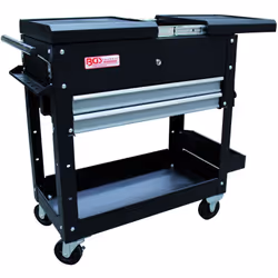 Servante d'atelier avec double extension horizontale Grande surface de rangement (dimensions 700 x 360 x 170 mm) avec revêtem ...