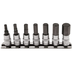 Embouts cles 6 pans males Bgs Technic carre 1/4 chrome vanadium