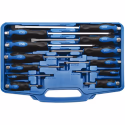 Ce coffret de très haute qualité comprend 12 pièces: 6 tournevis plats : 3.2x72 mm - 5x7.5 mm - 6x100 mm - 6x38 mm - 8x150 mm ...