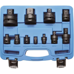 COFFRET ADAPTATEURS D'IMPACTS ET JOINTS UNIVERSEL (CARDANS) BGS Jeu de 11 pièces. Pour clés à chocs. Adaptateurs : 1/4 femell ...
