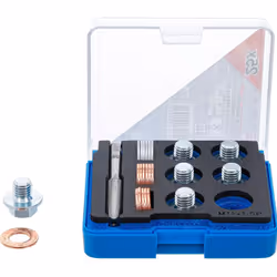 Coffret de réparation de bouchons de vidange de 10mm Re-filetage à 11X1.50 Pour diamètre original de M 10 x 1.50 Contient : 1 ...