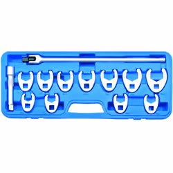 Têtes de clés plates type Crow foot Marque BGS Carré conducteur 1/2 Acier chrome vanadium Contient 1 clé de chaque dimension  ...