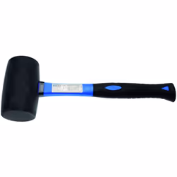 Maillet 750 grammes avec manche fibre de verre - Diamètre de la tête: 70 mm - Poids de la tête: 750 g - Poids total: 985 g - ...