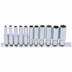 Description générale Ce jeu de 11 douilles 6 pans profondes de la marque BGS Technic est conçu pour offrir un confort de trav ...
