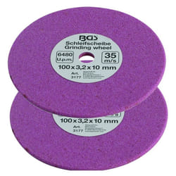 Bgs Technic - Meules de 3,2 mm pour affuteuse de chaine de tronconneuse - lot de 2