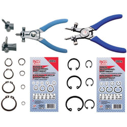 Bgs Technic - Lot 2 pinces a circlips avec 2 assortiments de circlips