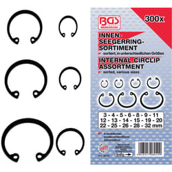 Bgs Technic - Circlips interieurs de 3 a 32 assortiment de 300 circlips