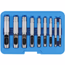 Description générale Coffret de 9 emporte-pièces à frapper ronds, idéal pour réaliser des découpes précises dans une variété  ...