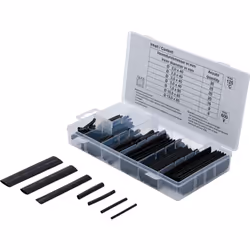 MANCHONS THERMORéTRACTABLES NOIRS ASSORTIS 127 pièces Température d'utilisation jusqu'à 125 C 30 gaines thermo-rétractables Ø ...