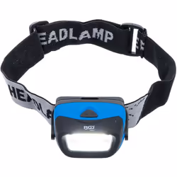 Lampe frontale très large. Eclairage très puissant : 120 lumens. 3 modes d'éclairage.Inclinable jusqu'à 60 degrés. Tour de tê ...
