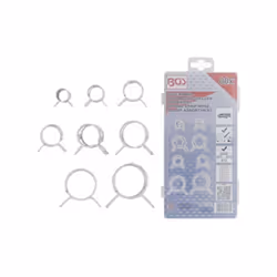 ASSORTIMENT DE COLLIERS DE DURITE A RESSORT BGS Coffret 80 pièces : 10 colliers de serrage Ø 6,5 mm10 colliers de serrage Ø 8 ...